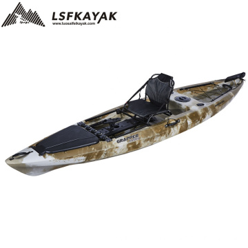New designed single SOT wholesale fishing canoe kayak with Aluminum frame seat